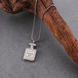 No 5 NEW Parfum Silver Necklace Inspired